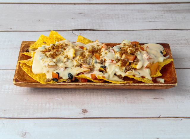 Loaded Cheese Nachos Platter Fully Loaded Beef Nachos Snack