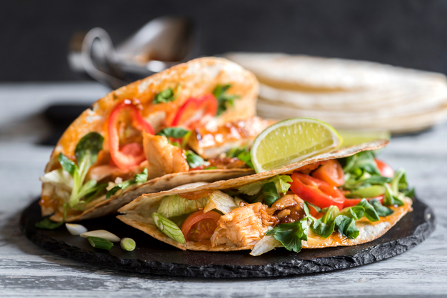 Served street burrito